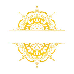 Golden Mandala frame 