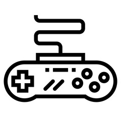game controller line icon style