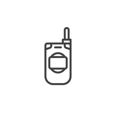 Flip cellphone line icon