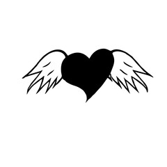  Heart with wings 