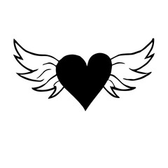  Heart with wings 