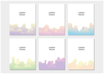 set of colorful business cards template