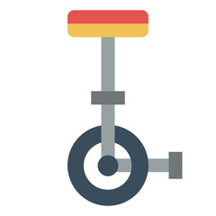 unicycle flat icon style