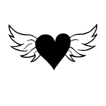  Heart with wings 