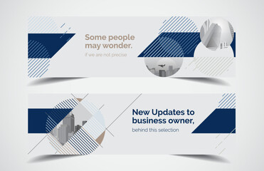 Set of modern design - Vector web banners design background or header templates, horizontal advertising business banner.	