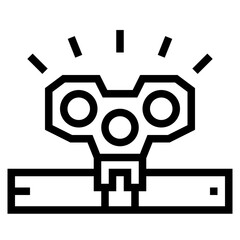 lamp line icon style