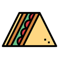 sandwich filled outline icon style