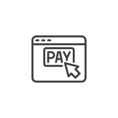 Online Payment line icon