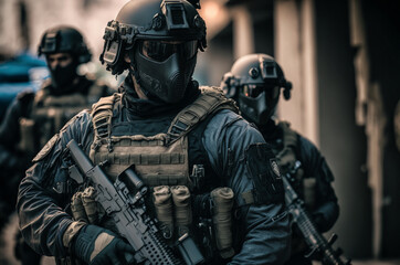 Fototapeta na wymiar special forces in mission