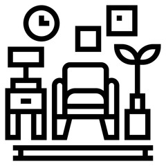 furniture line icon style