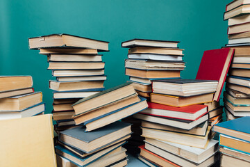 stacks of old educational books library university school education
