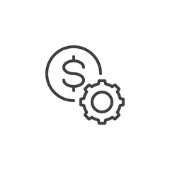 Financial service line icon