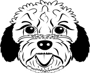 Poodle Smiling Dog Breed Logo .SVG .PNG Clipart Vector Cricut Cut Cutting
