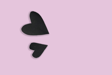 Heart shaped paper cutting design with empty space.