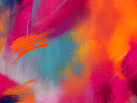 abstract orange spray colorful background texture backdrop paint painting, generative ai