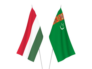 Turkmenistan and Hungary flags