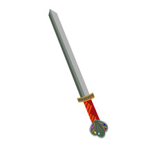 vector image of a sword in the viking era