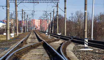 Railway arrow electrified railway