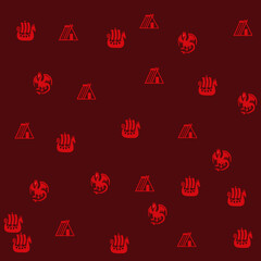 viking era red beground vector illustration
