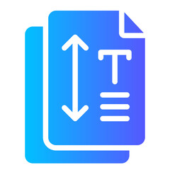 Typography gradient icon