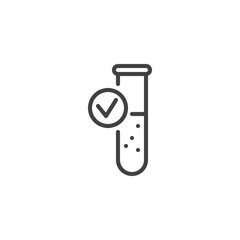 Laboratory verify line icon