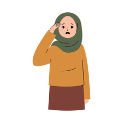 Stressed muslim Woman
