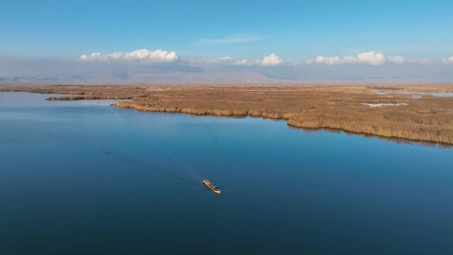Eber lake and reeds, Afyonkarahisar, Turkey