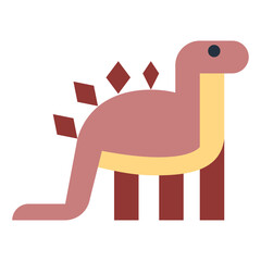 stegosaurus flat icon style
