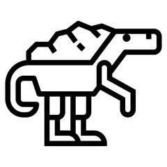 ouranosaurus line icon style