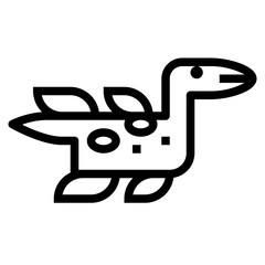 Obraz premium pliosaurus line icon style