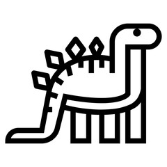 stegosaurus line icon style © smalllike