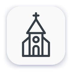church line icon, religion building png