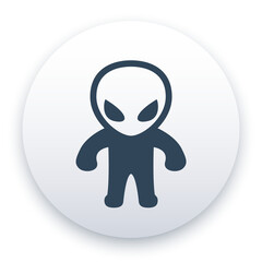 extraterrestrial icon, alien pictogram