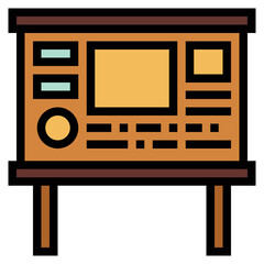 information filled outline icon style