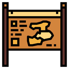 map filled outline icon style