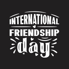 International friendship day with modern color.