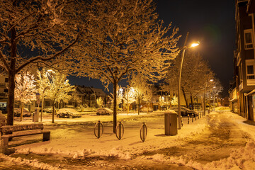 Obraz premium parkplatz im schnee