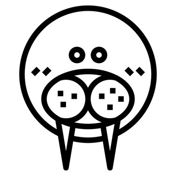 recommend clip art: walrus line icon style