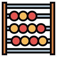 abacus filled outline icon style