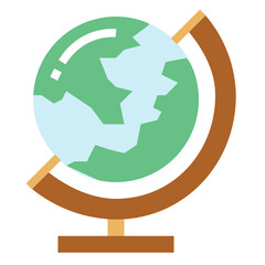 globe flat icon style