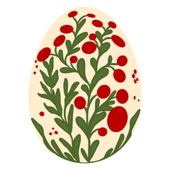 Fototapeta na wymiar Floral Easter Egg