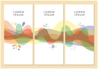 set of abstract colorful banner template