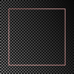 Gold glowing square frame