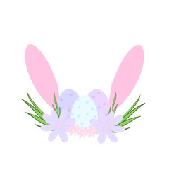 Rabbit Ears With Easter Eggs