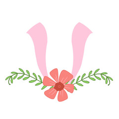 Rabbit Ears With Flower
