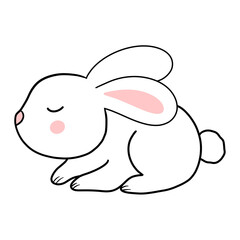 Sleeping Rabbit Drawing