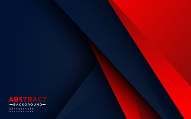 abstract 3d dark blue background with a combination of luminous red overlap layers background