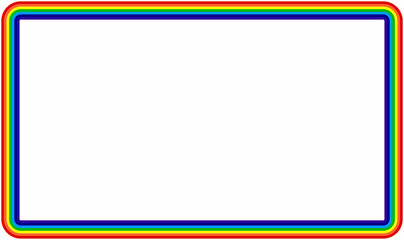 rectangle rainbow frame with copy space for your text or design