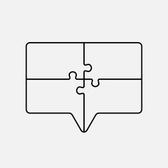 Obraz premium Diagram infographic 4 steps, speech bubble puzzle