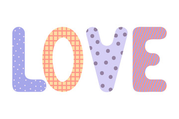 doodle colorful decoration letters love